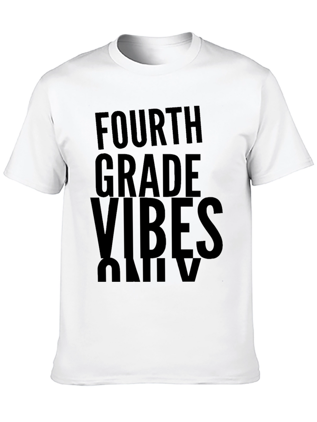 Fourth Grade Vibes Only Black T-Shirt