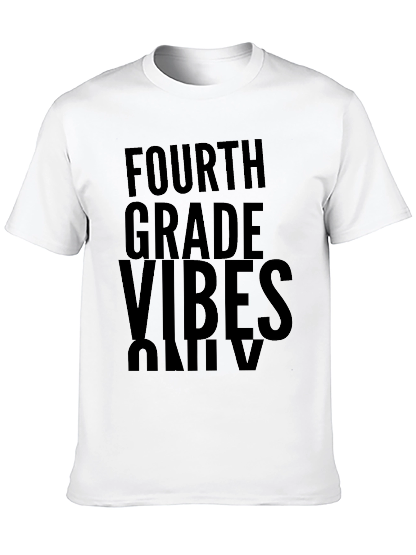 Fourth Grade Vibes Only Black T-Shirt
