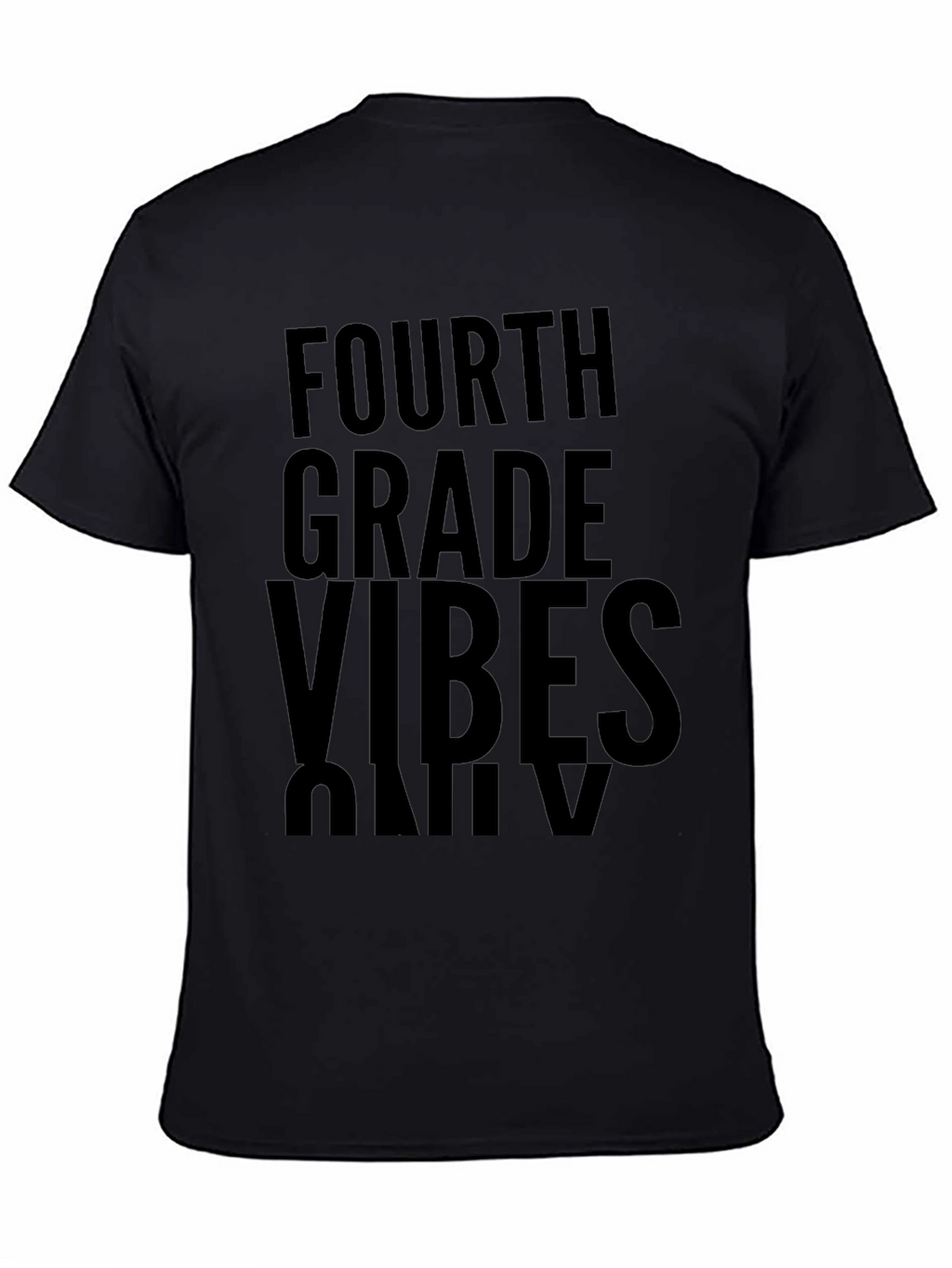Fourth Grade Vibes Only Black T-Shirt