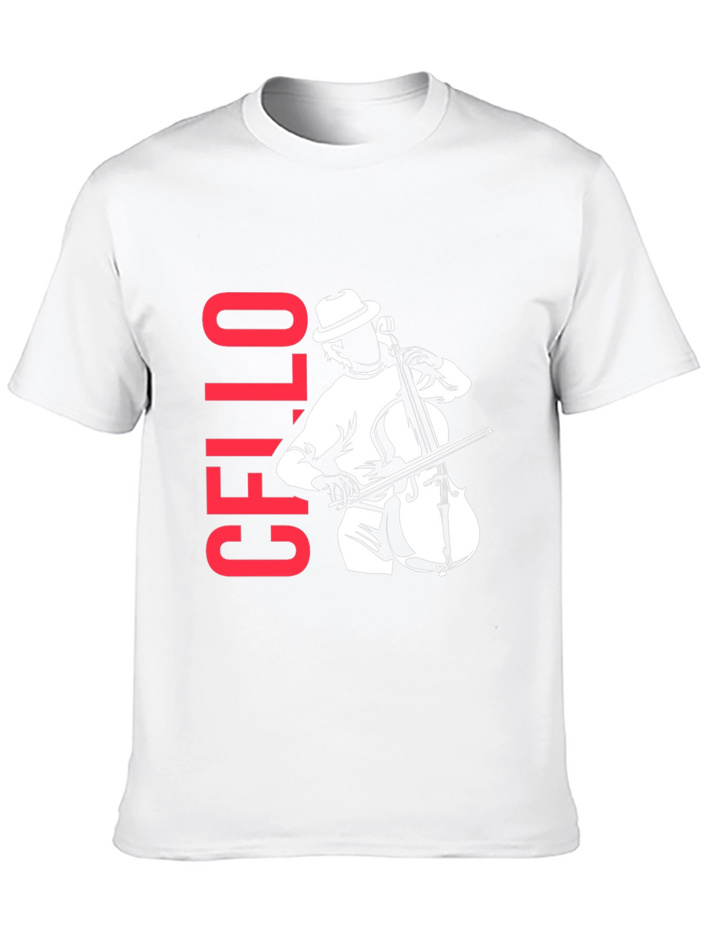Cello Player Graphic T-Shirt - Black