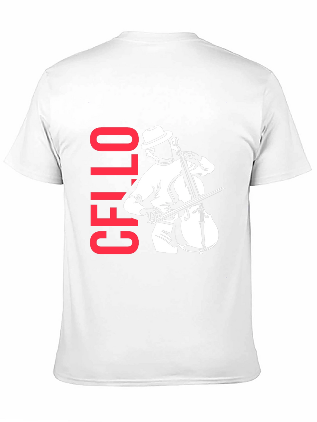 Cello Player Graphic T-Shirt - Black