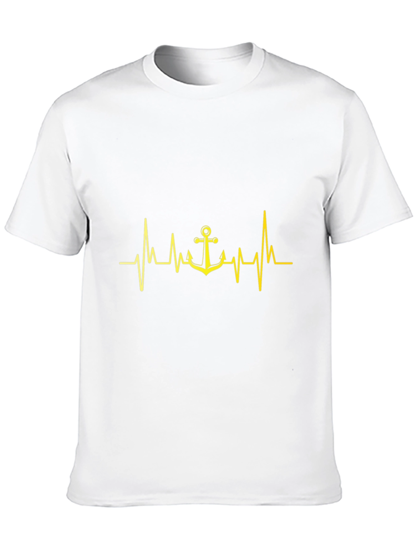 Anchor Heartbeat Graphic Tee - Black Cotton T-Shirt