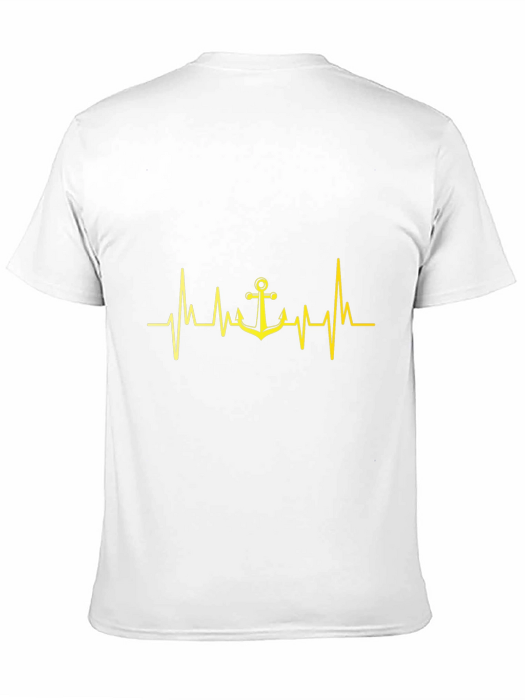 Anchor Heartbeat Graphic Tee - Black Cotton T-Shirt
