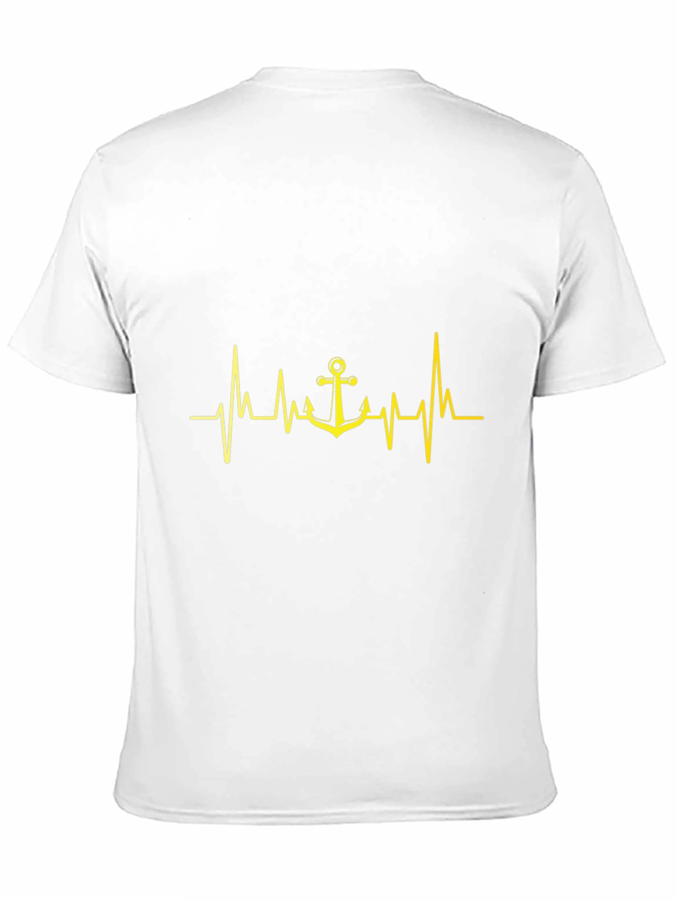 Anchor Heartbeat Graphic Tee - Black Cotton T-Shirt