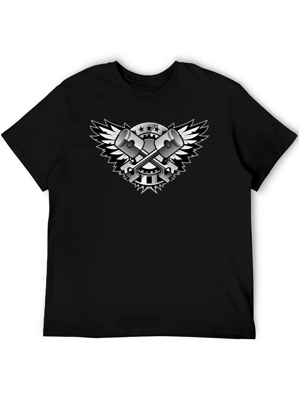 Black Piston Wings Graphic Tee - Mens