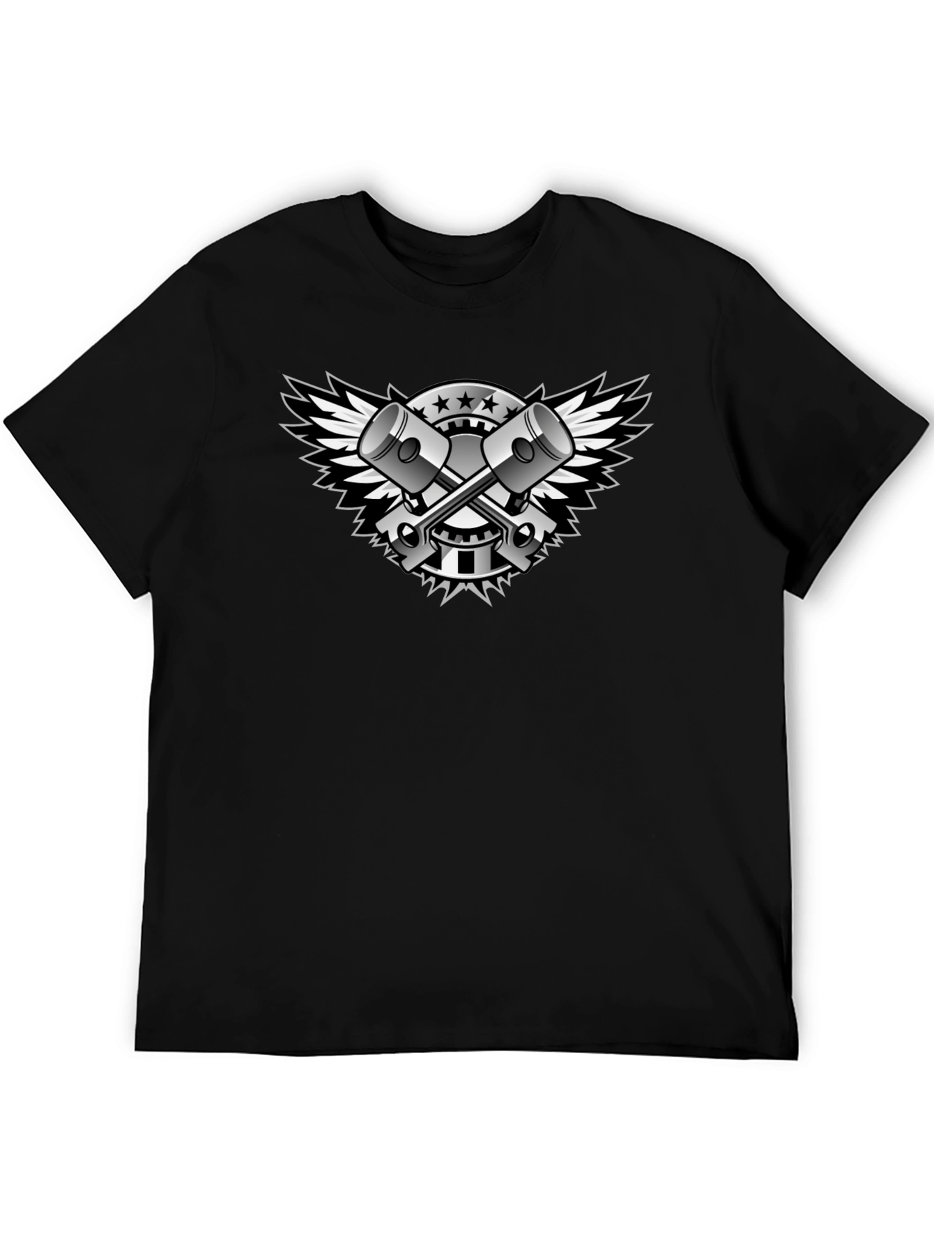 Black Piston Wings Graphic Tee - Mens