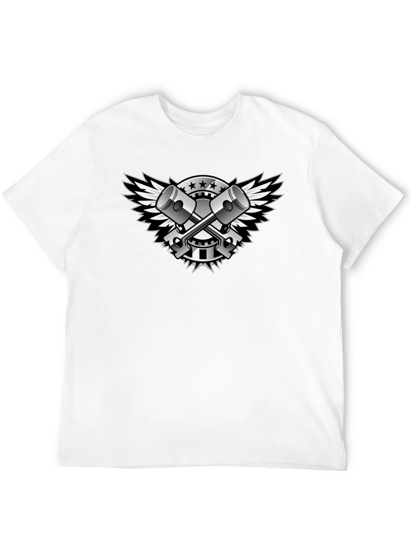 Black Piston Wings Graphic Tee - Mens
