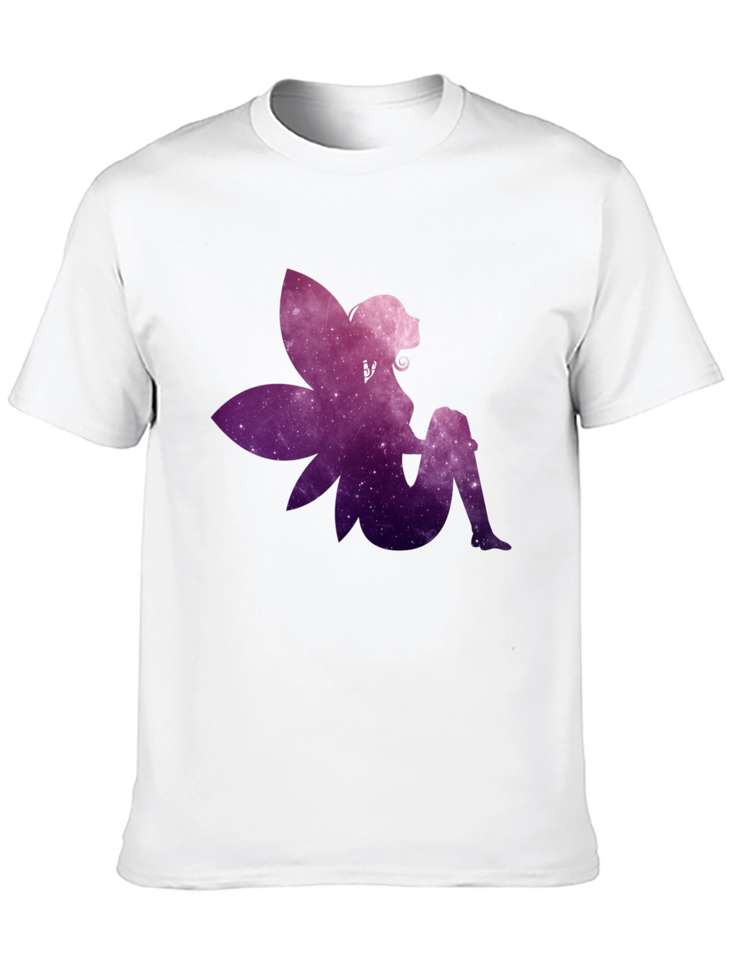 Galaxy Fairy Graphic Print Black T-Shirt
