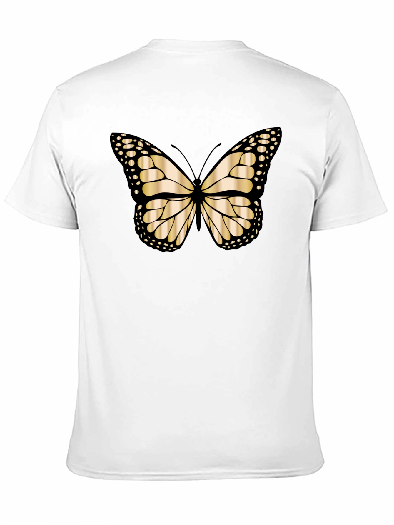 Butterfly Graphic Tee - Black Cotton Blend T-Shirt
