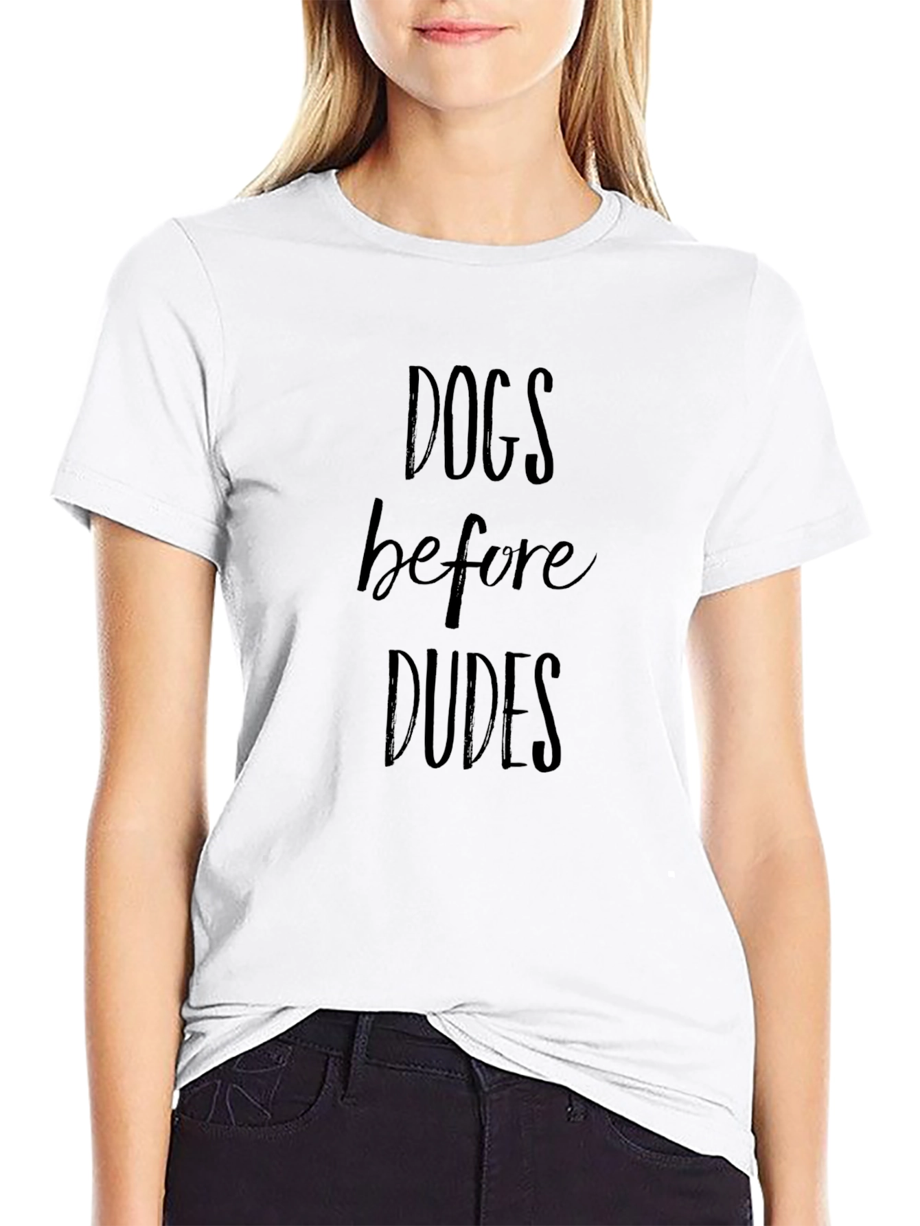 Dogs Before Dudes Crewneck Tee