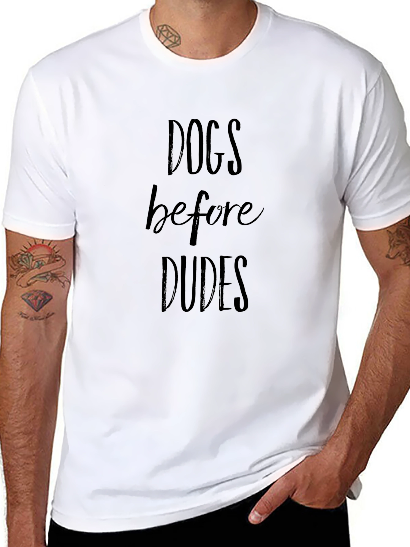 Dogs Before Dudes Crewneck Tee
