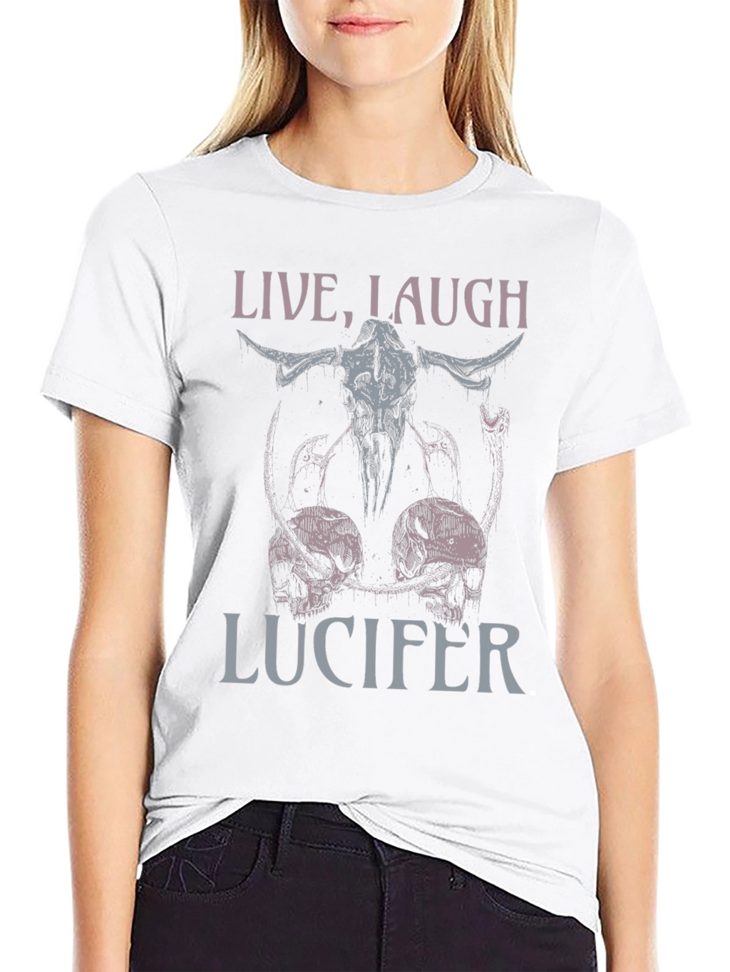 Live Laugh Lucifer T-Shirt: Dark Humor Graphic Tee