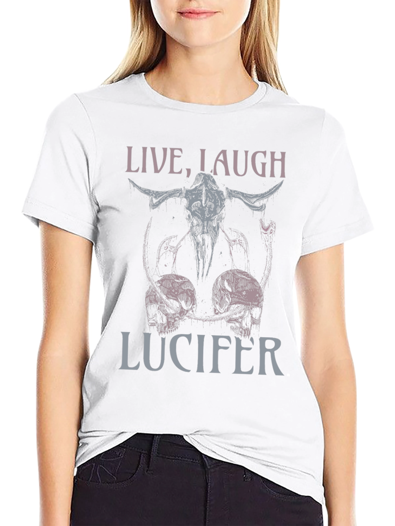Live Laugh Lucifer T-Shirt: Dark Humor Graphic Tee