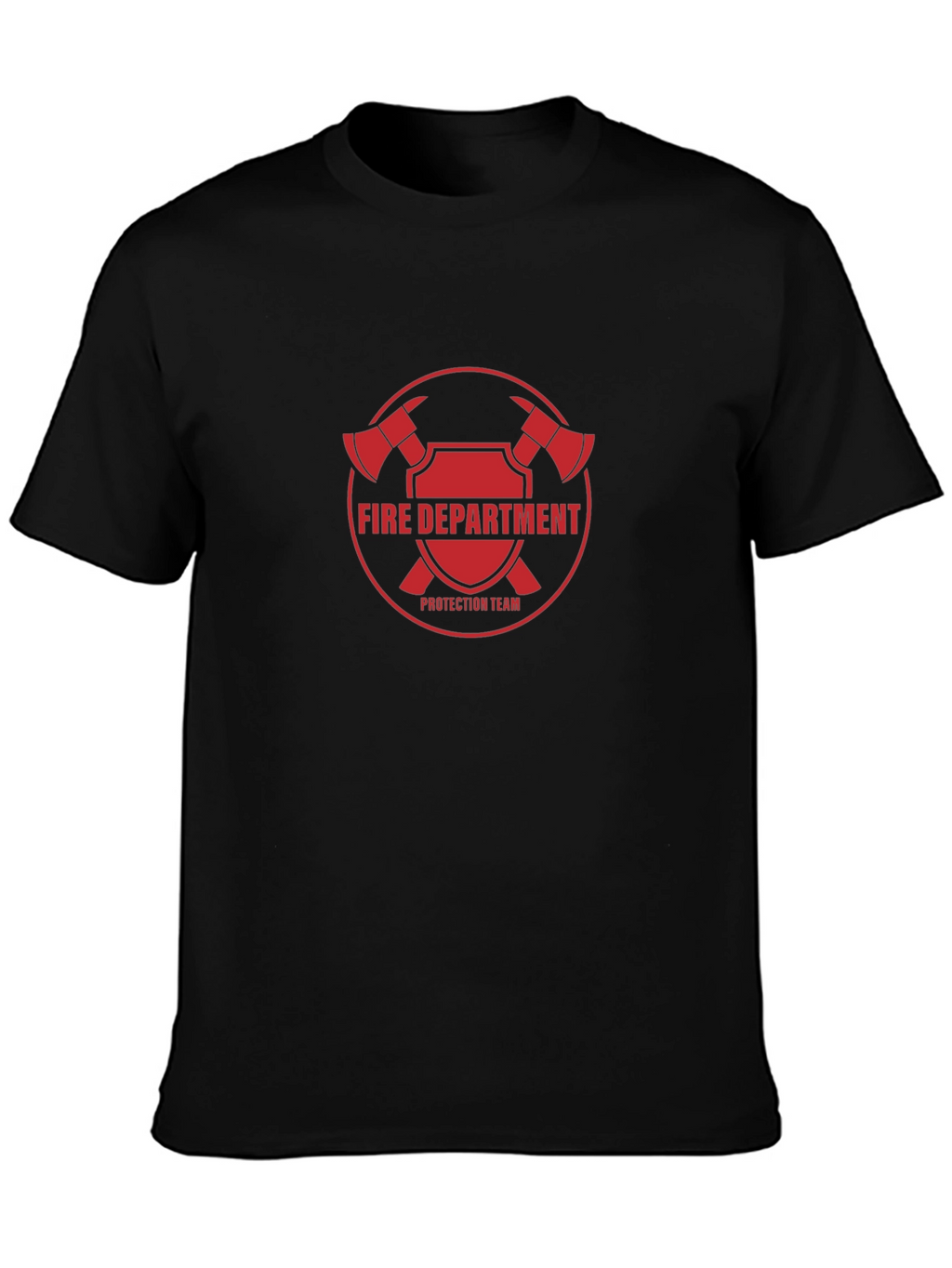 Fire Department Protection Team Black T-Shirt
