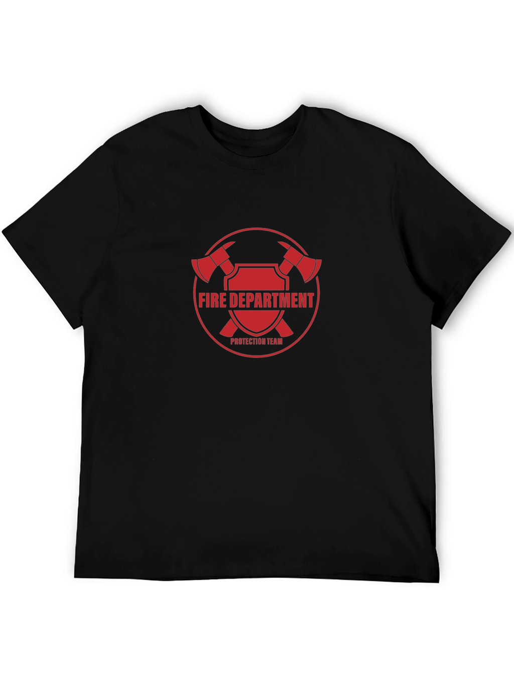 Fire Department Protection Team Black T-Shirt