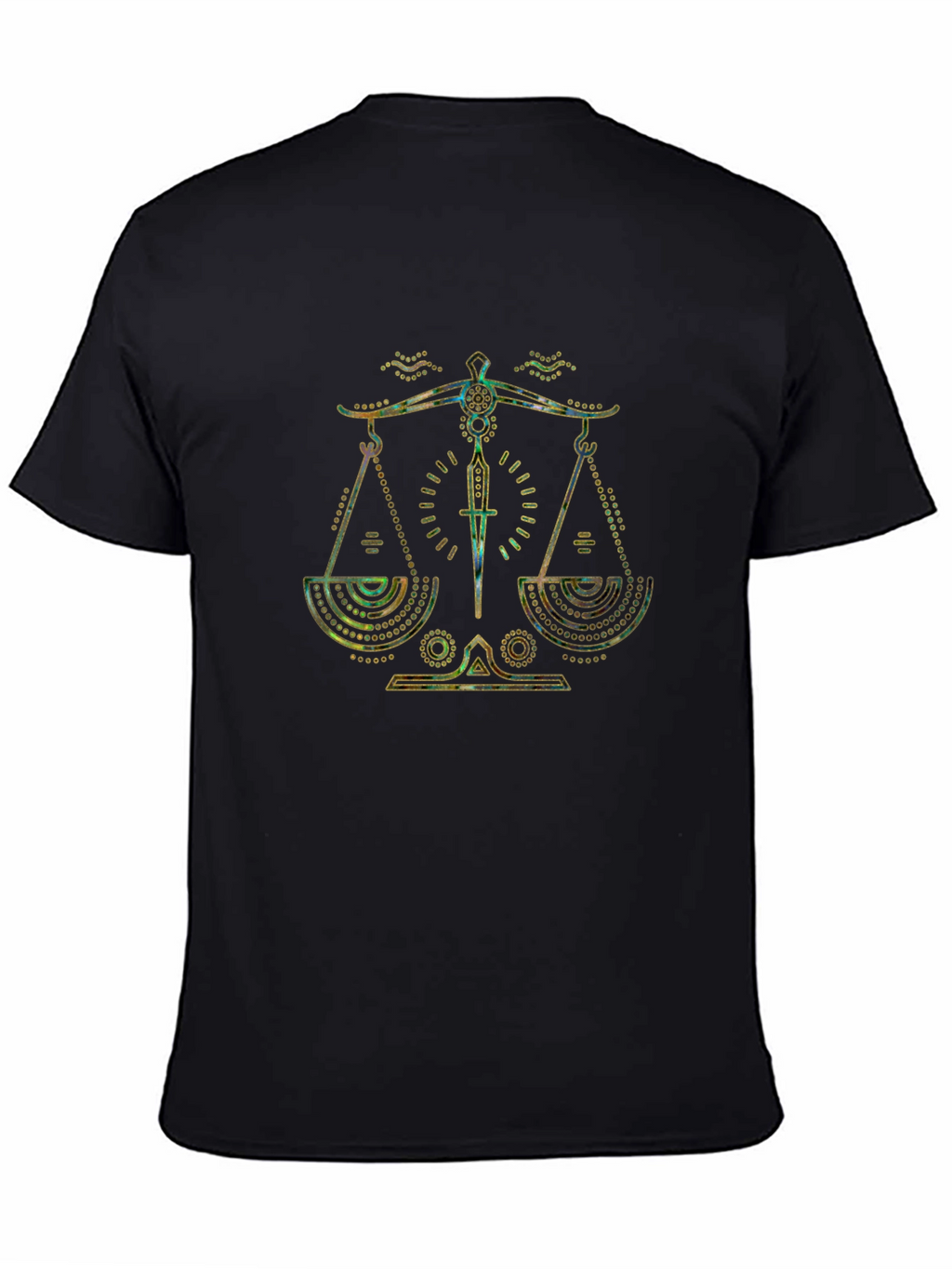 Libra Zodiac Graphic Tee - Black