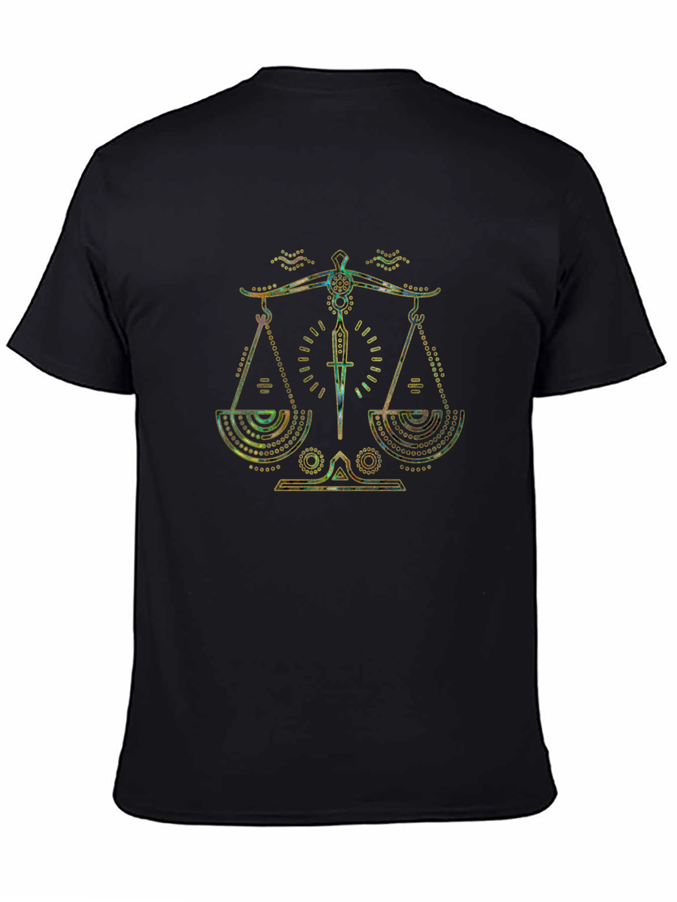 Libra Zodiac Graphic Tee - Black