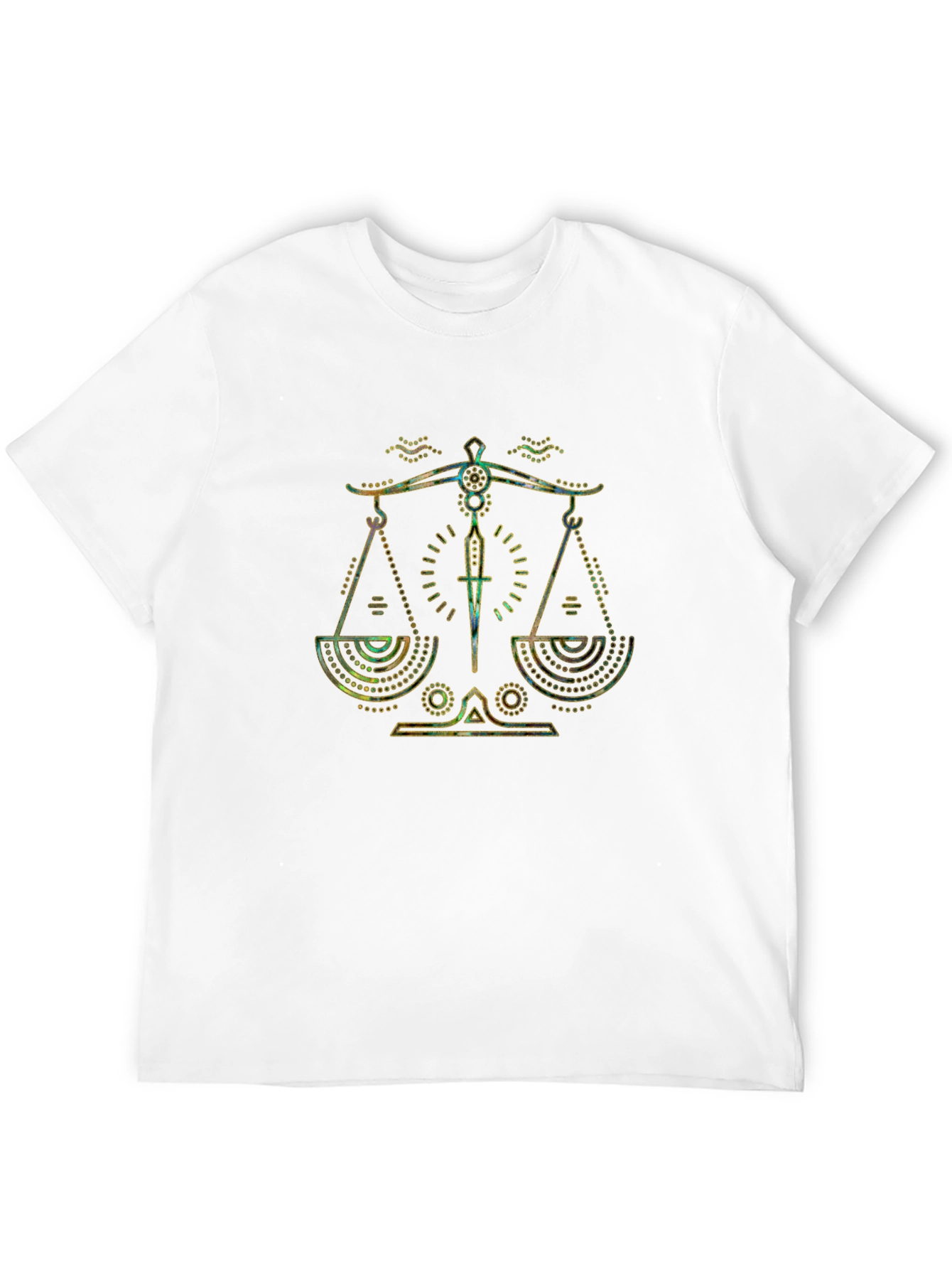 Libra Zodiac Graphic Tee - Black