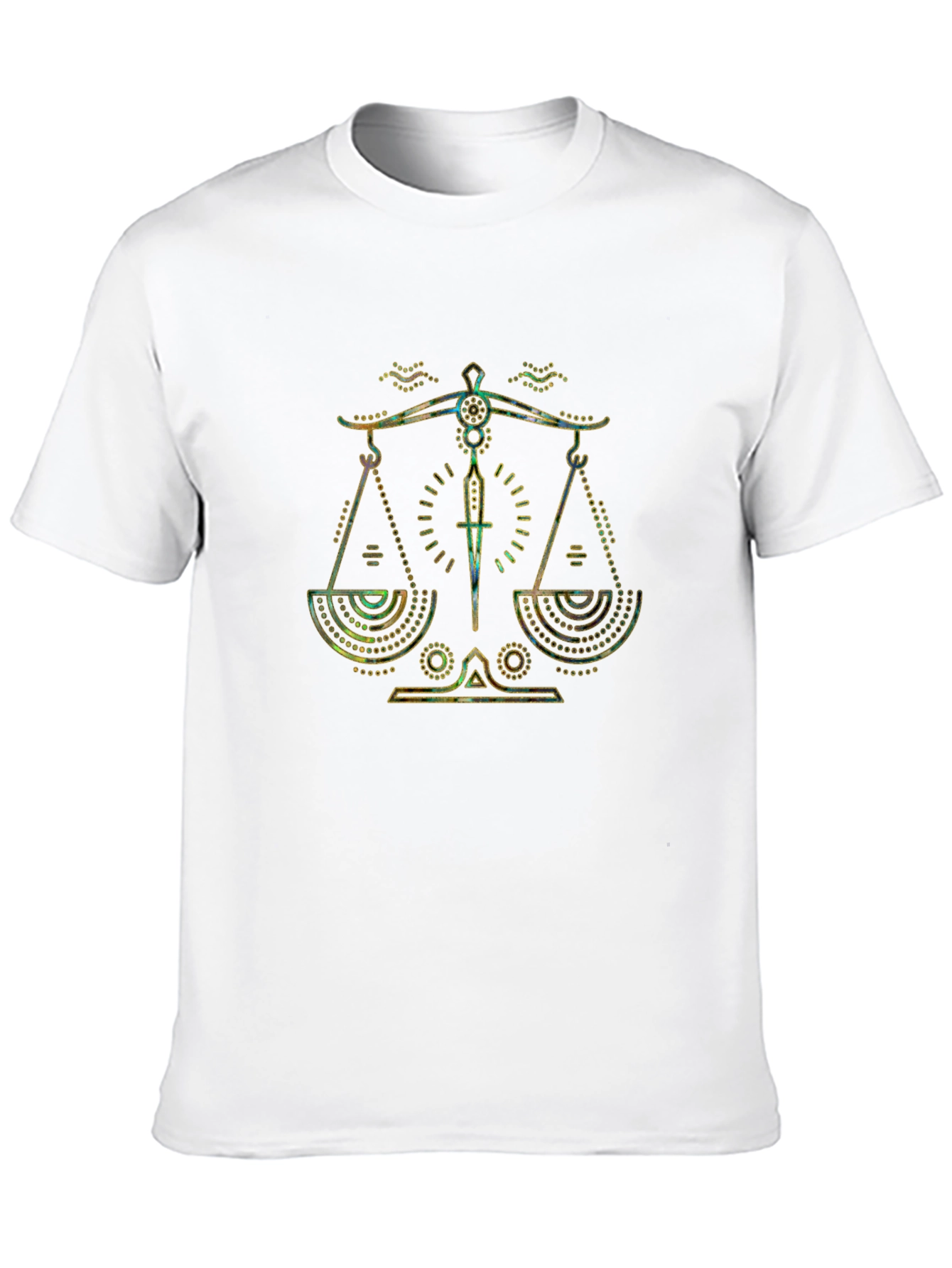 Libra Zodiac Graphic Tee - Black