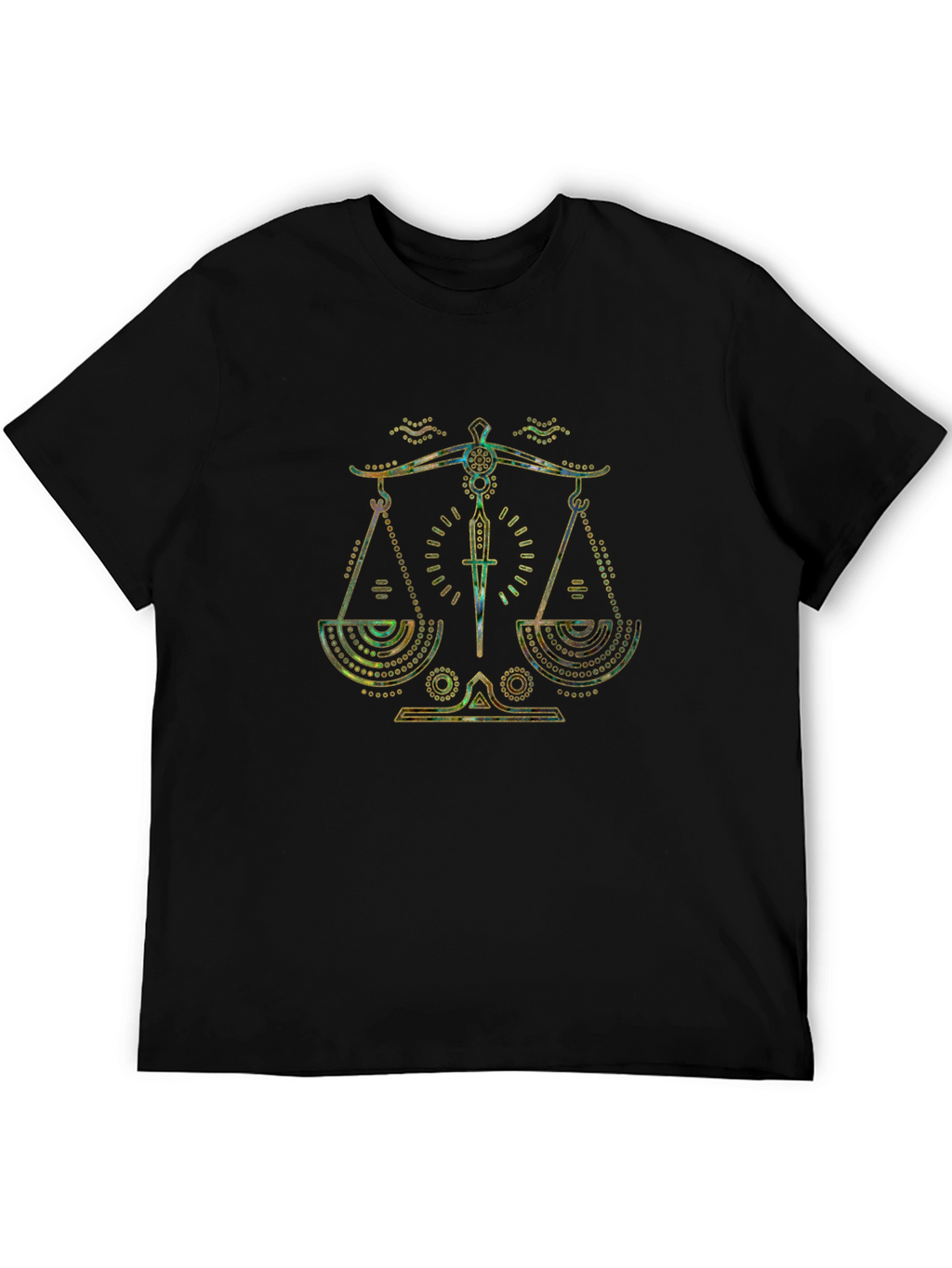 Libra Zodiac Graphic Tee - Black