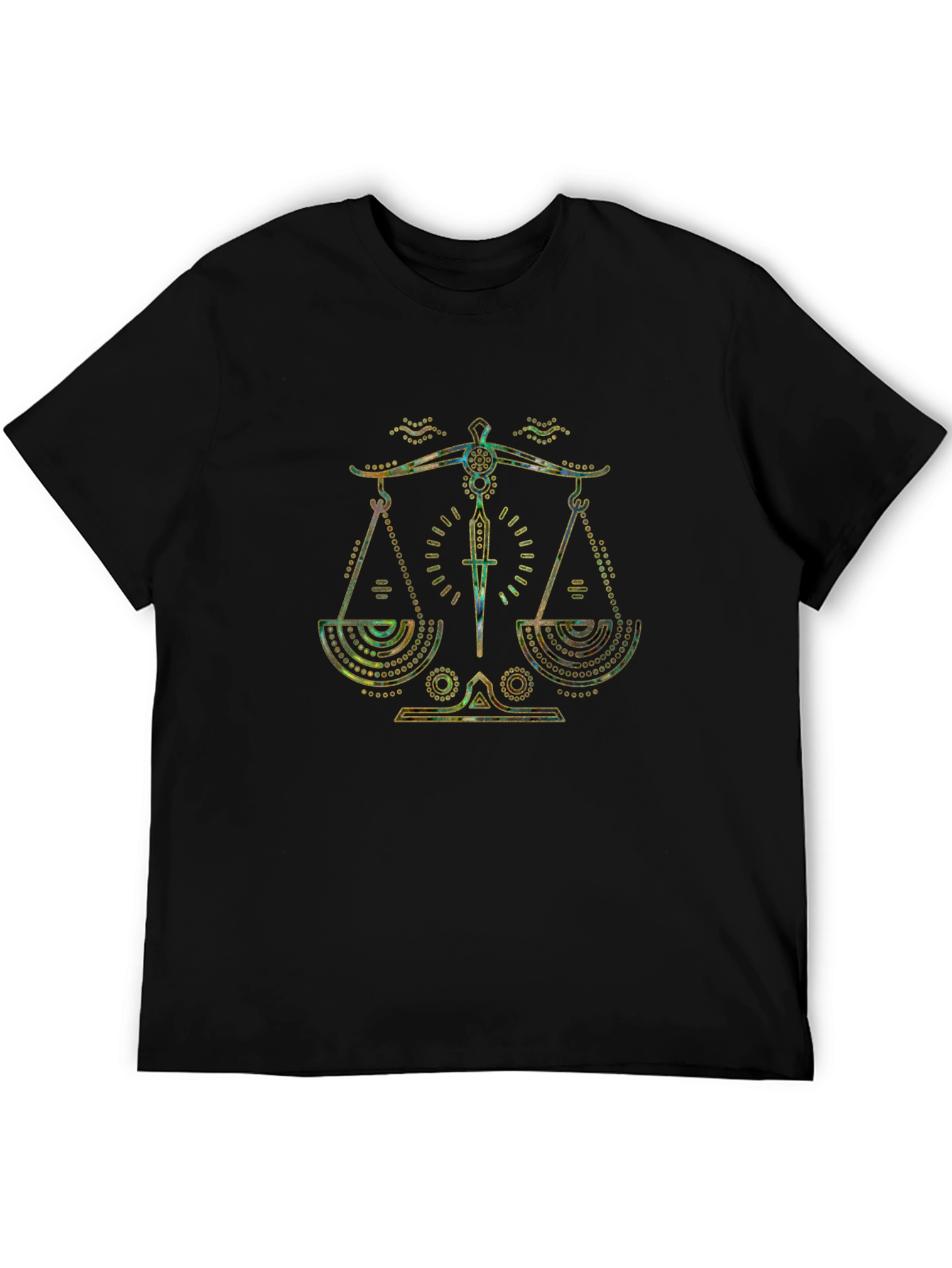 Libra Zodiac Graphic Tee - Black
