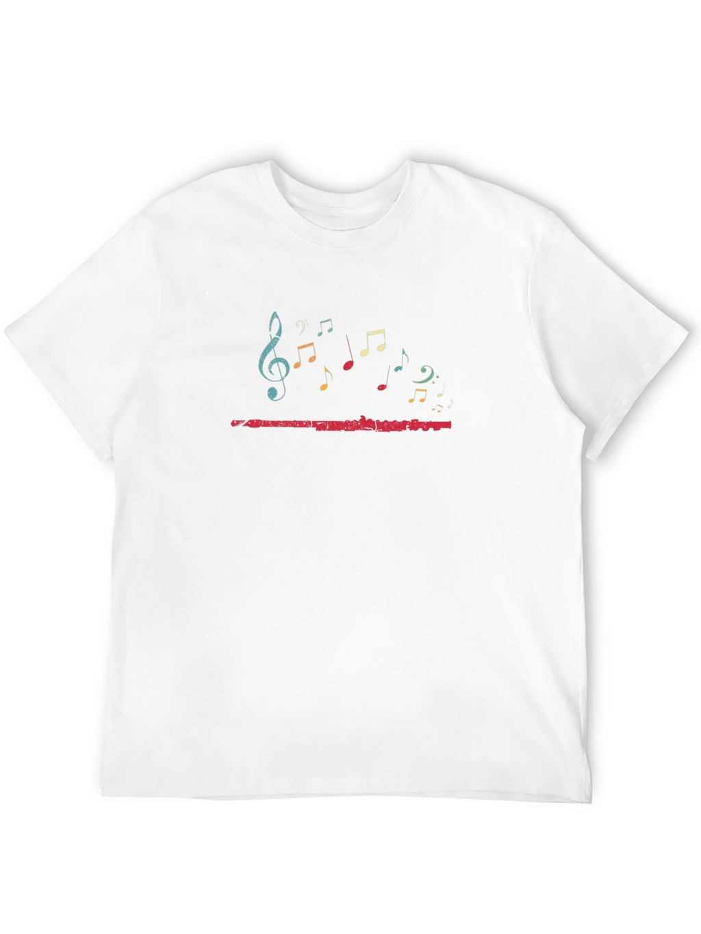 Musical Note Graphic Black T-Shirt