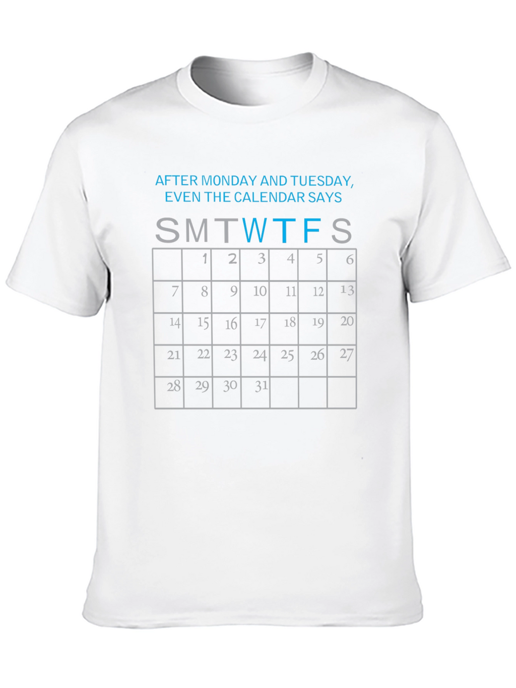 Funny Calendar Days Black T-Shirt
