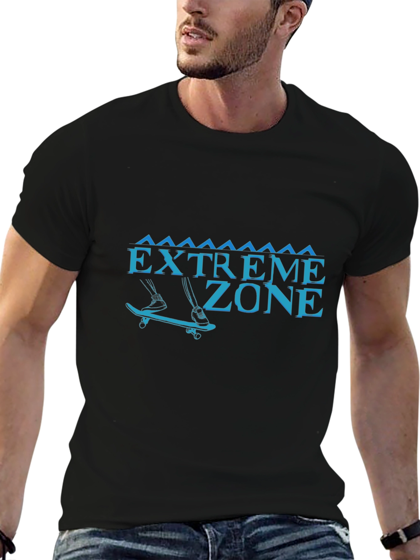 Extreme Zone Skater T-Shirt - Black