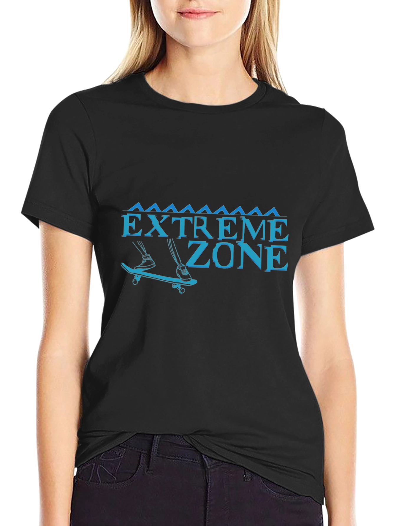 Extreme Zone Skater T-Shirt - Black