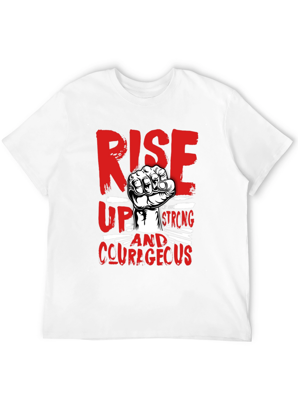 Rise Up Strong Courageous Graphic Tee