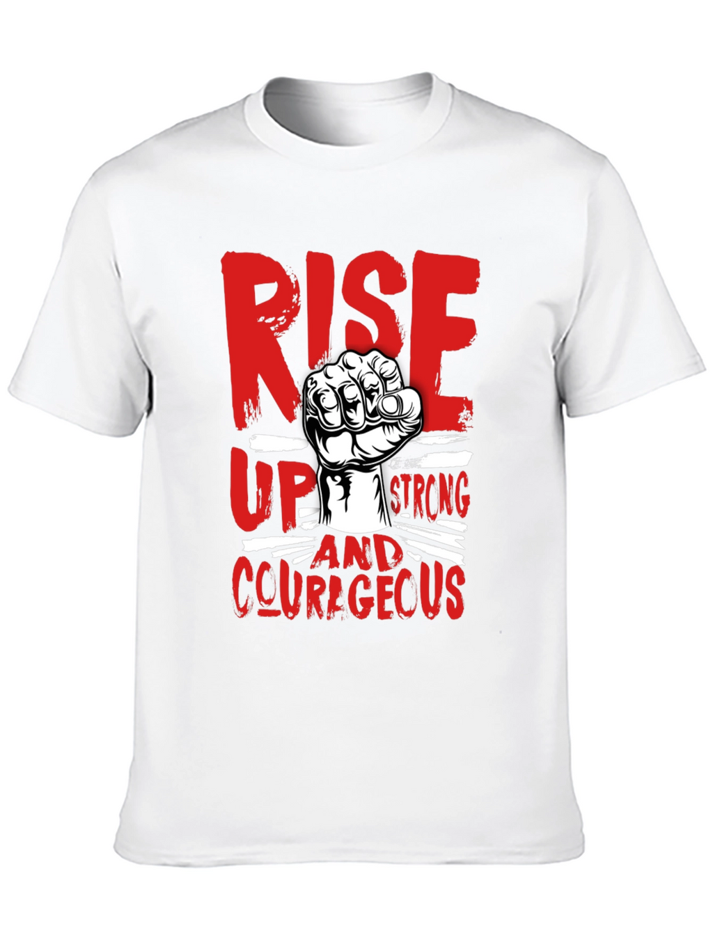Rise Up Strong Courageous Graphic Tee