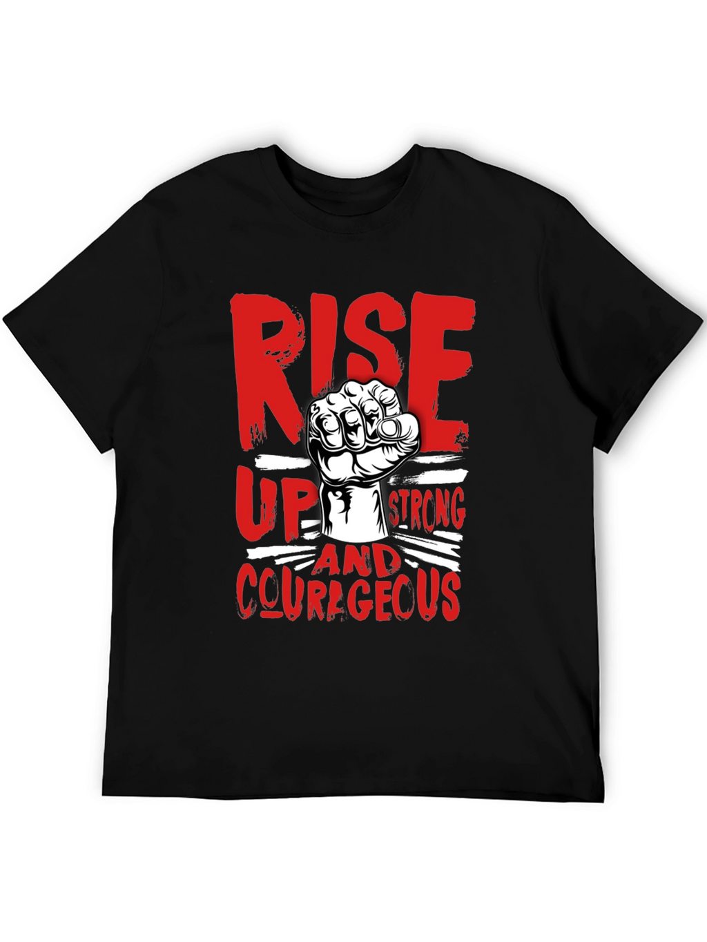 Rise Up Strong Courageous Graphic Tee