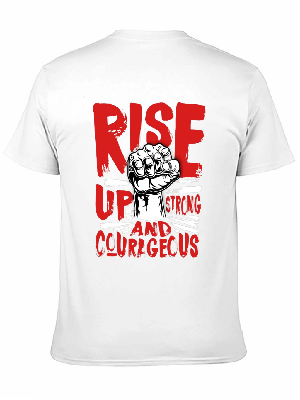 Rise Up Strong Courageous Graphic Tee