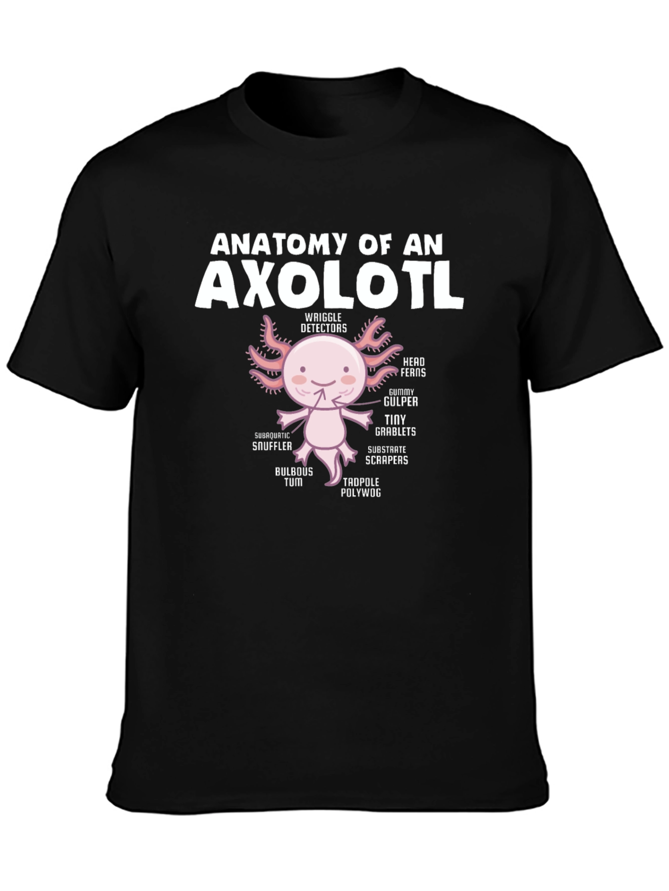 Anatomy of an Axolotl T-Shirt - Funny Cute Amphibian Tee