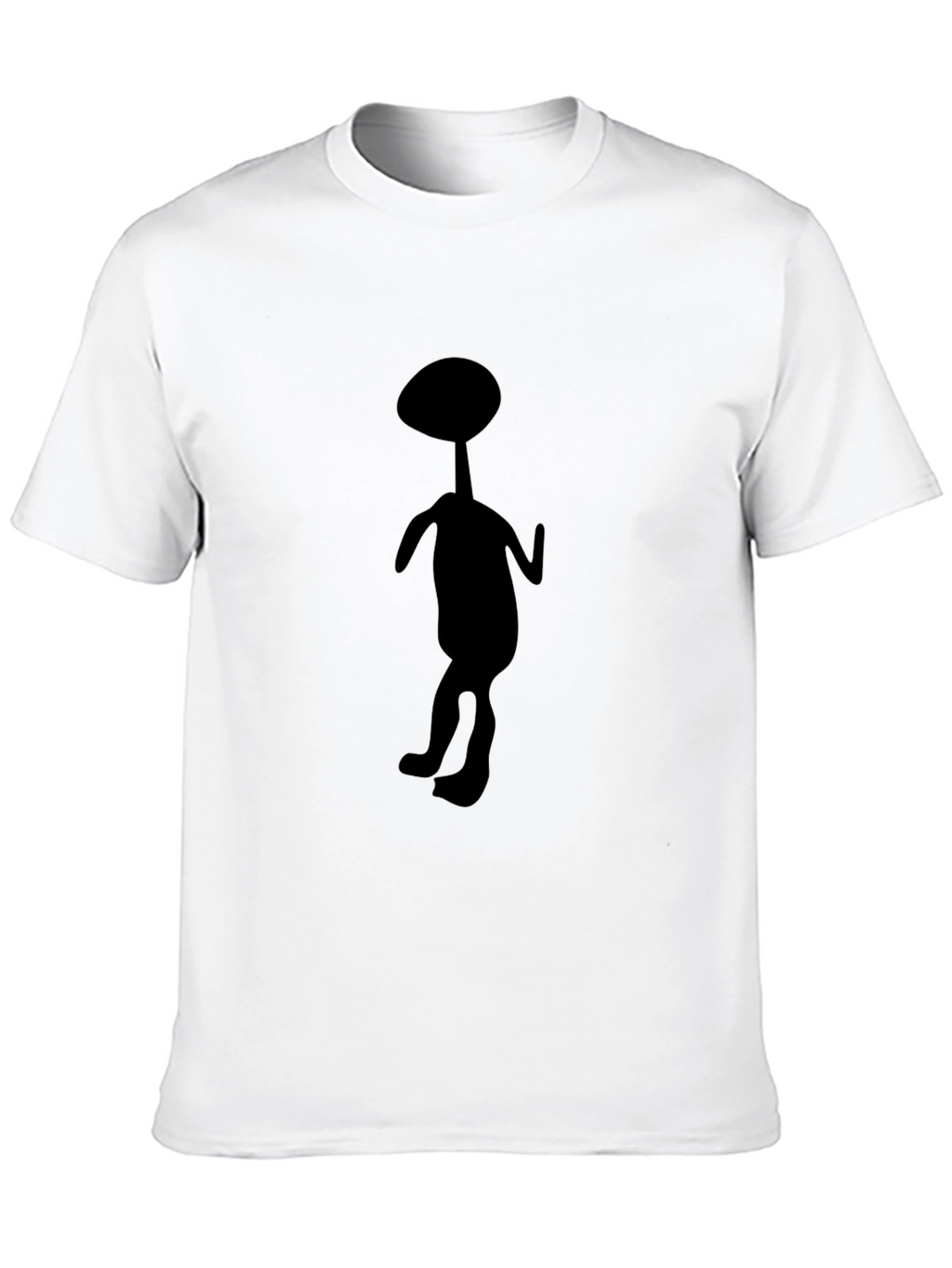Abstract Alien Silhouette Black T-Shirt