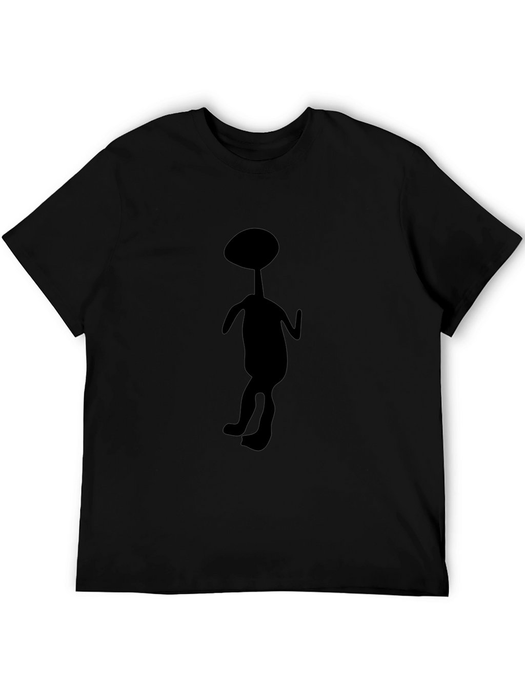 Abstract Alien Silhouette Black T-Shirt