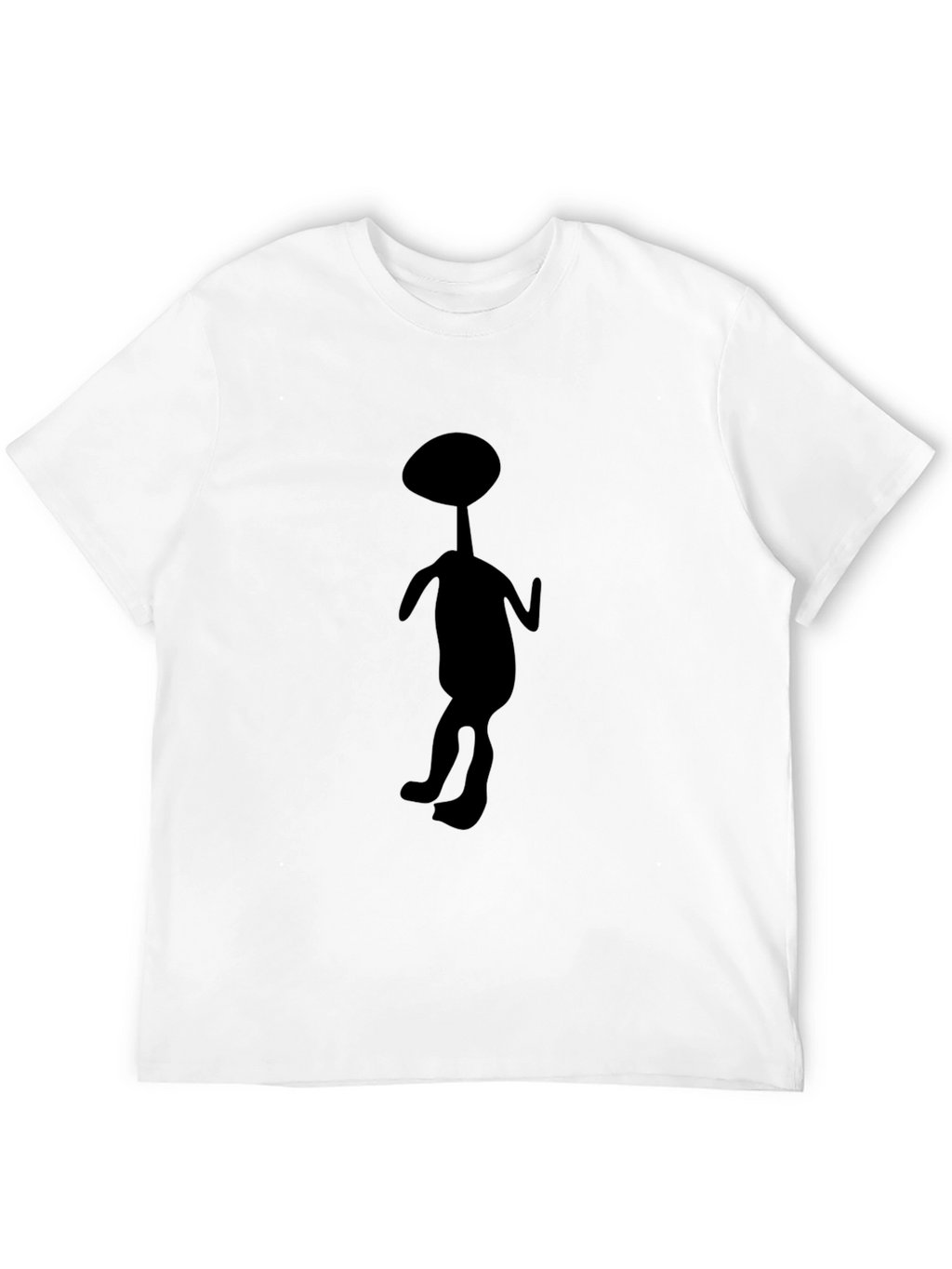 Abstract Alien Silhouette Black T-Shirt