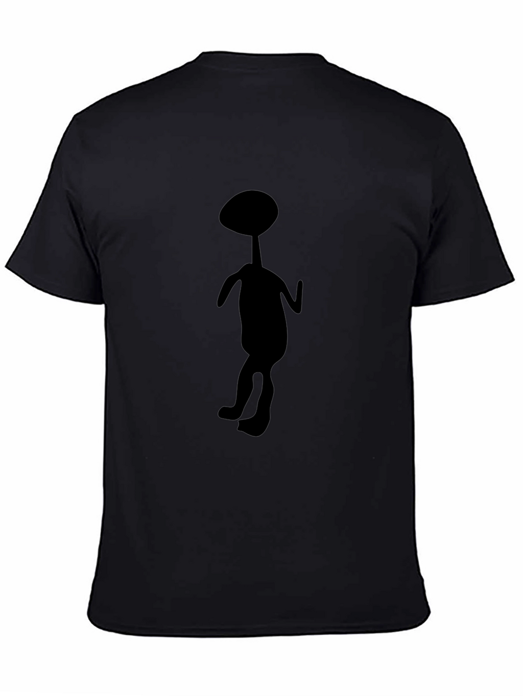 Abstract Alien Silhouette Black T-Shirt