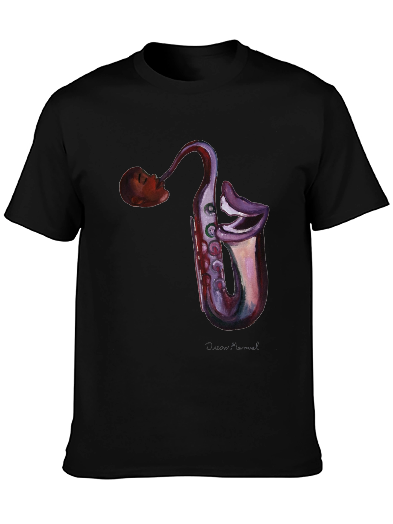 Saxophone Head T-Shirt - Unique Music Lover Tee