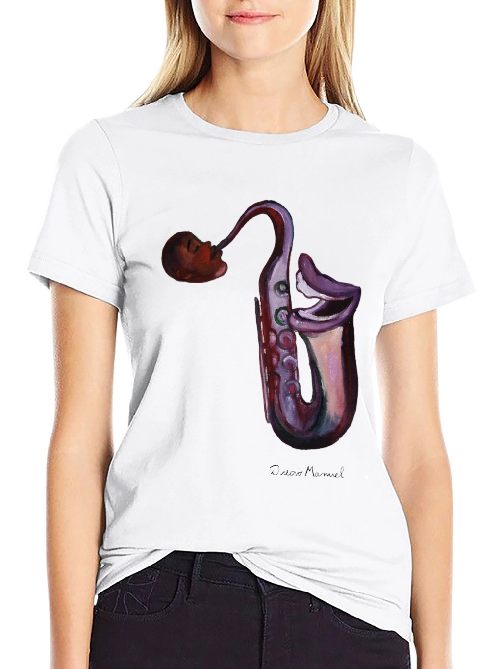 Saxophone Head T-Shirt - Unique Music Lover Tee