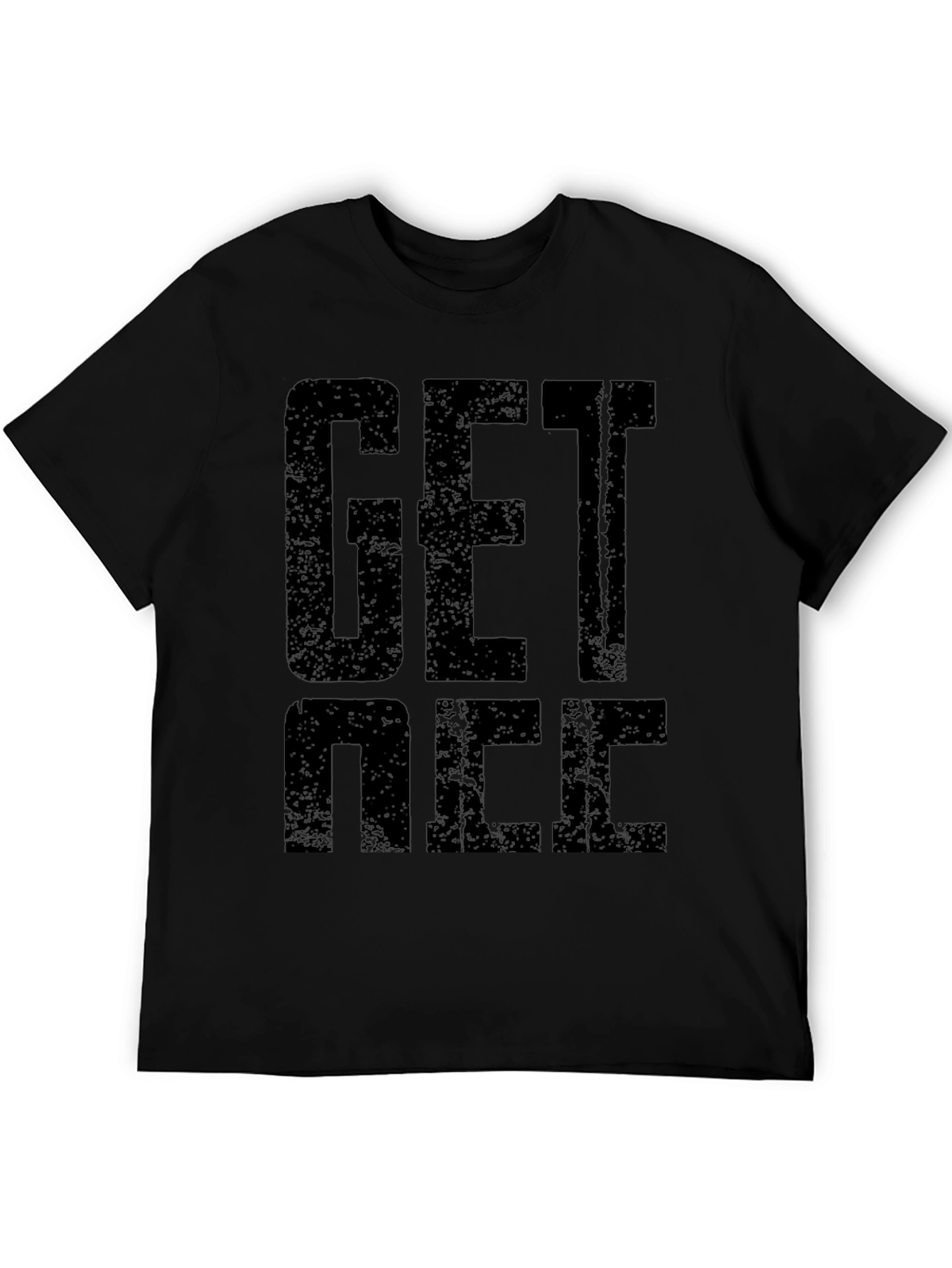 Get Nice Black Graphic T-Shirt