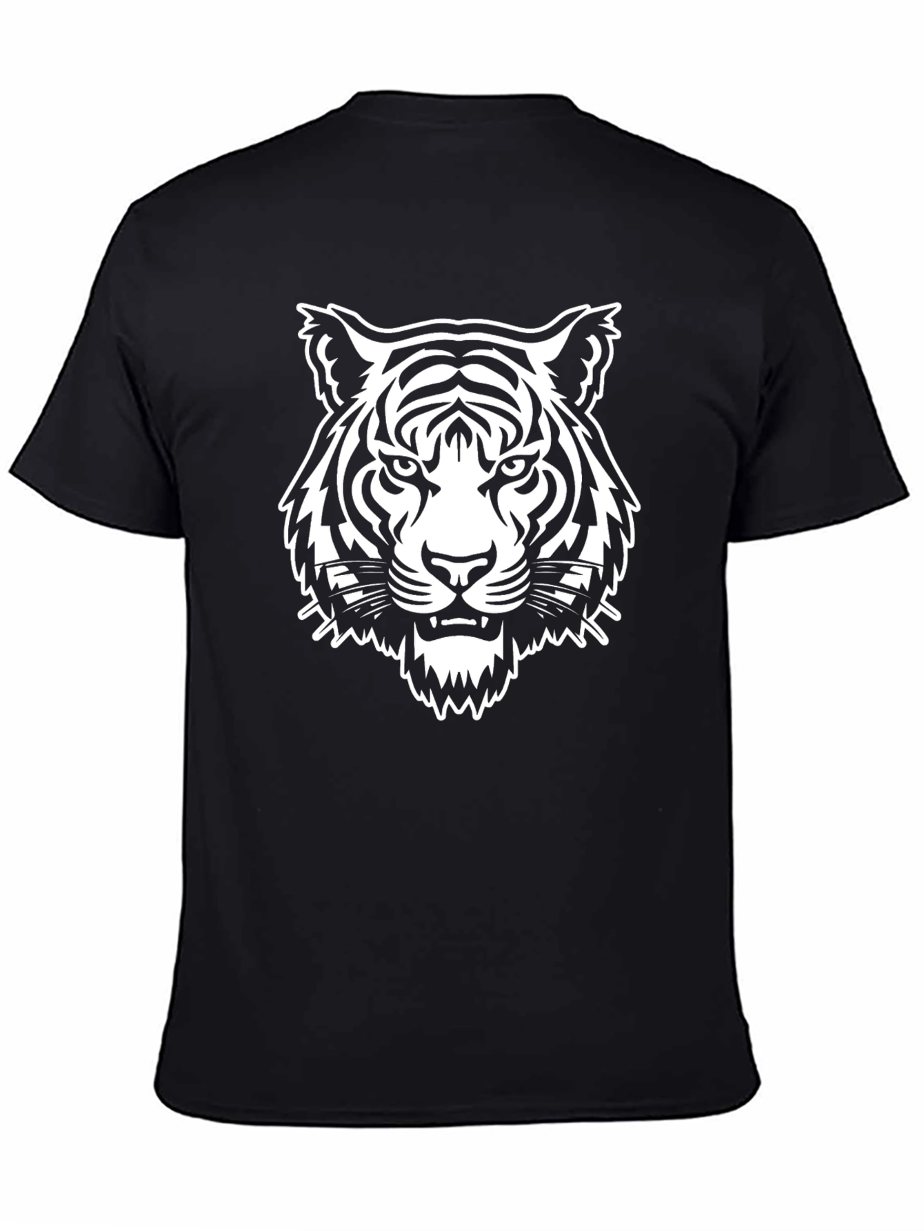 Tiger Graphic T-Shirt - Black Cotton Tee