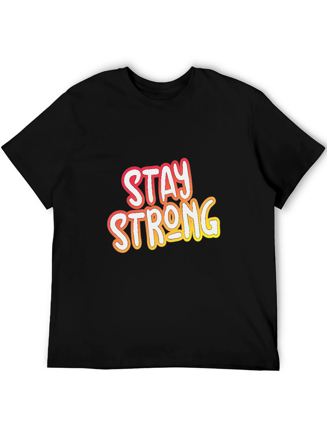 Stay Strong Black Graphic Tee