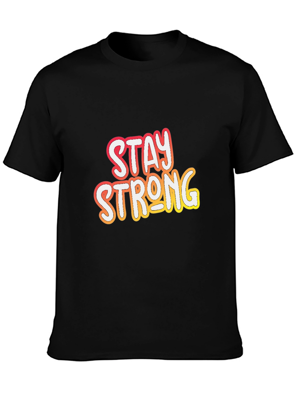 Stay Strong Black Graphic Tee