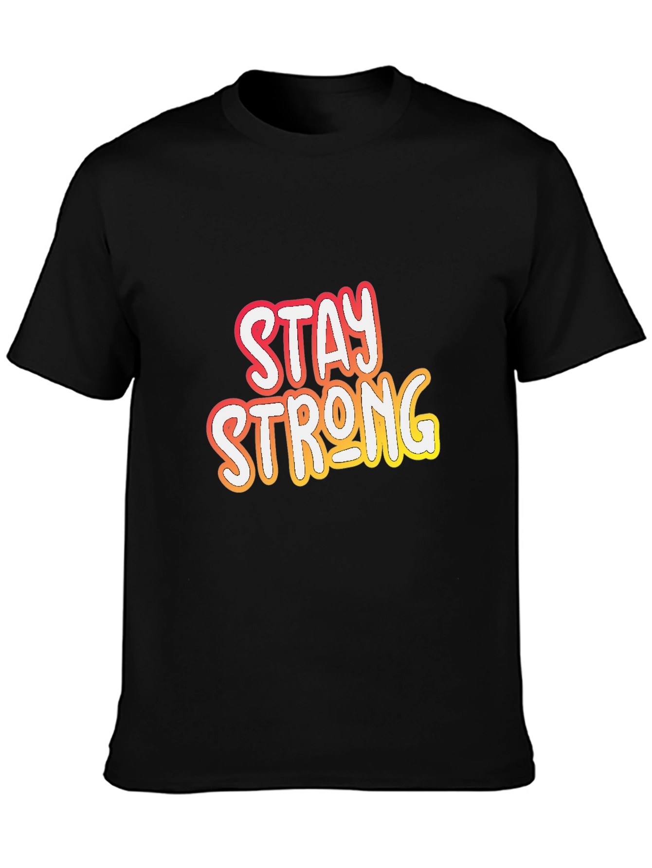 Stay Strong Black Graphic Tee