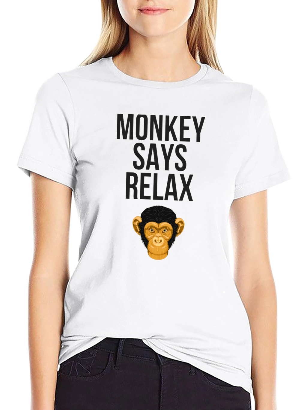 Monkey Says Relax Graphic T-Shirt