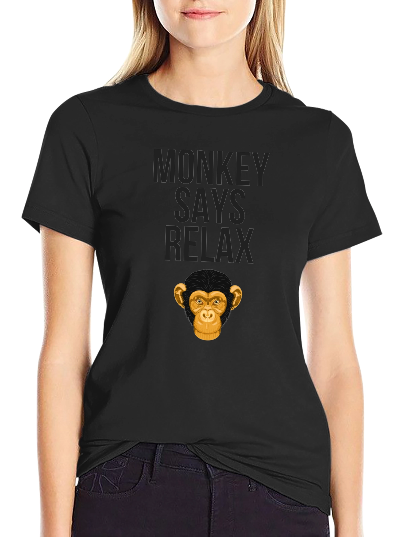 Monkey Says Relax Graphic T-Shirt