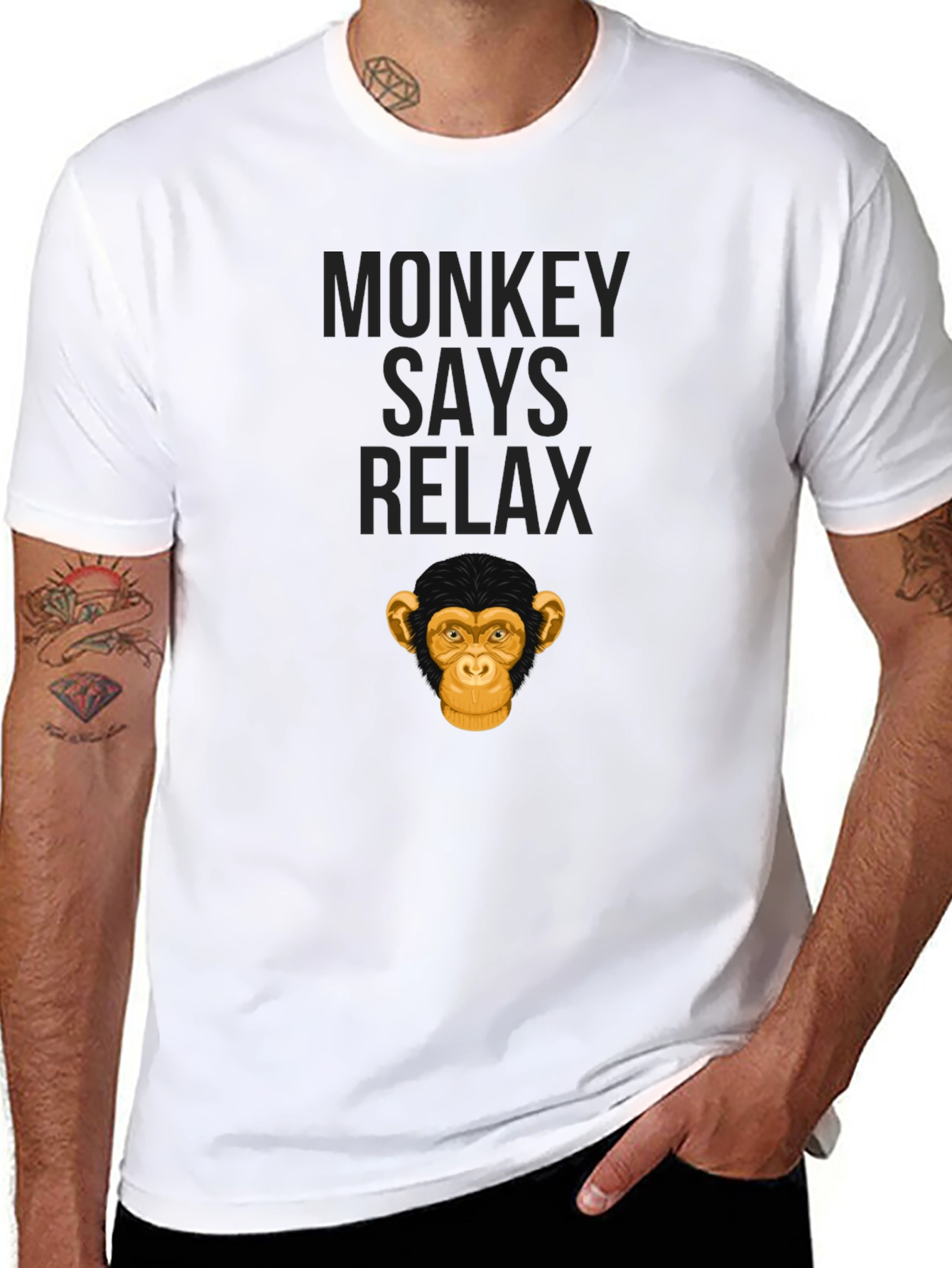 Monkey Says Relax Graphic T-Shirt