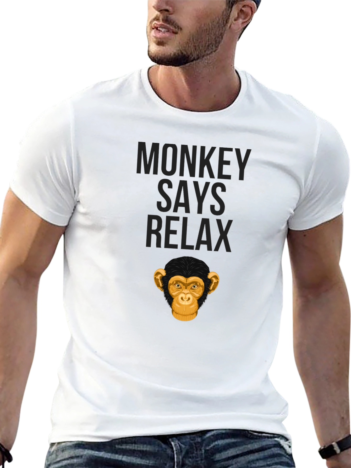Monkey Says Relax Graphic T-Shirt