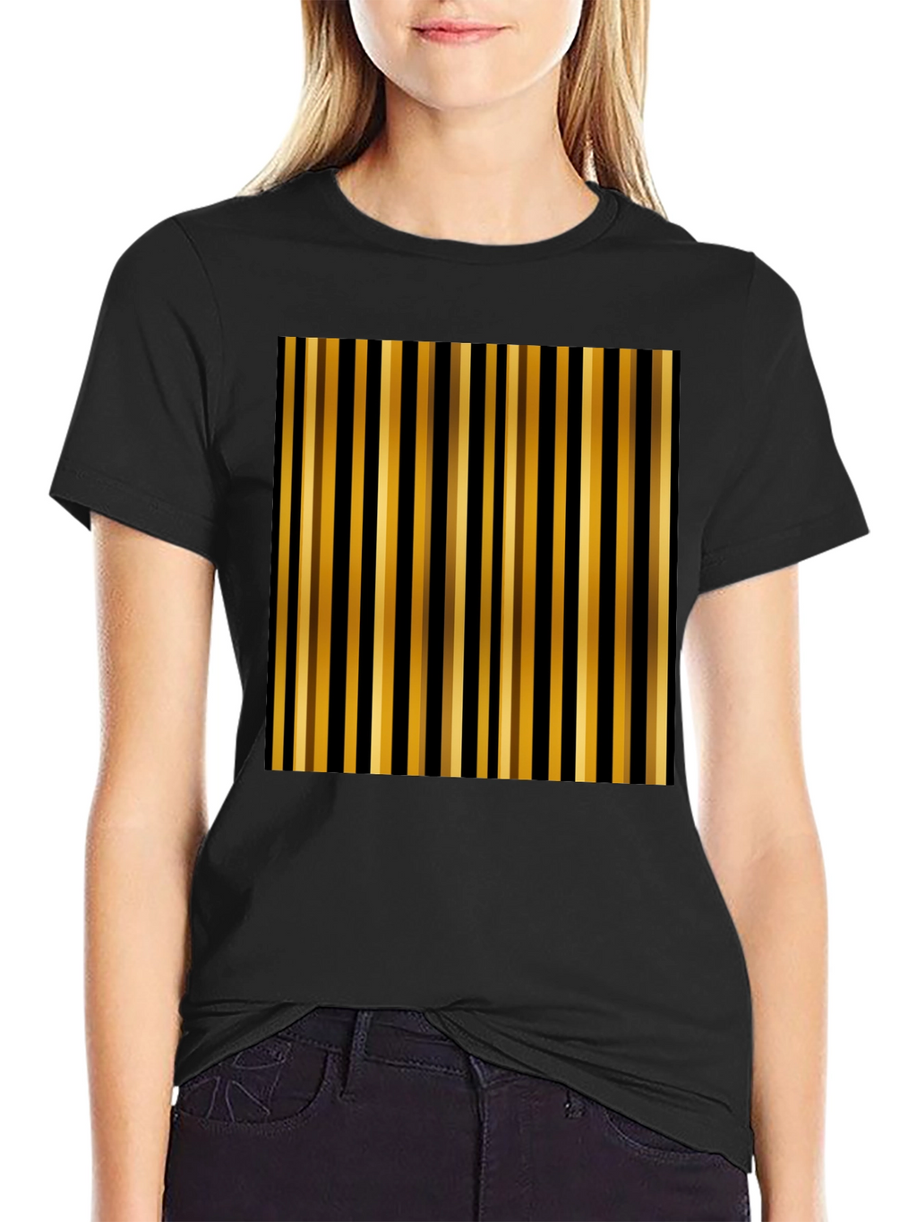 Stylish Striped Graphic Tee - Modern Casual Wear